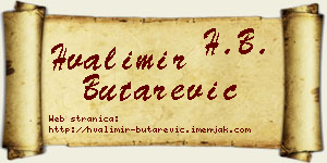 Hvalimir Butarević vizit kartica